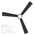 thumbnail image 6 of Bali 52in 3-Blade Smart Ceiling Fan 2700K-6000K CCT Tunable Range LED Light Kit in Matte Black with Reversible Black and Weathered Wood Blades Works With iOS or Android App, 6 of 10