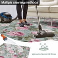 thumbnail image 5 of Vintage Spring Floral Outdoor Rug for Patio/Deck/Porch, Non-Slip Large Area Rug 6 x 9 Ft, Botanical Summer Pink Green Indoor Outdoor Rugs Washable Area Rugs, Reversible Camping Rug Carpet Runner, 5 of 8