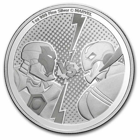 2025 Niue 1 oz Silver $2 Marvel Iron-Man vs Ultron