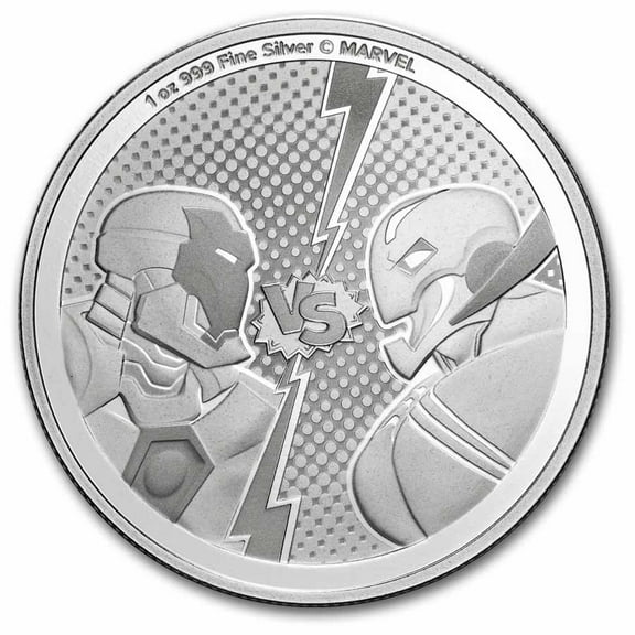 2025 Niue 1 oz Silver $2 Marvel Iron-Man vs Ultron