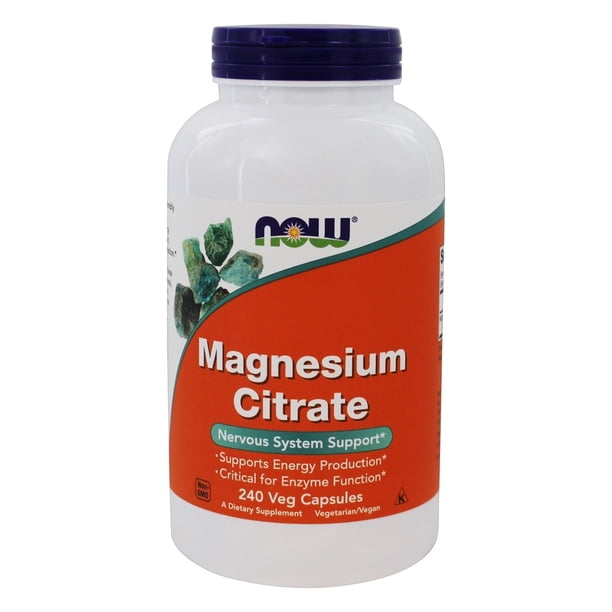 Now Foods Magnesium Citrate, 240 Veg Capsules
