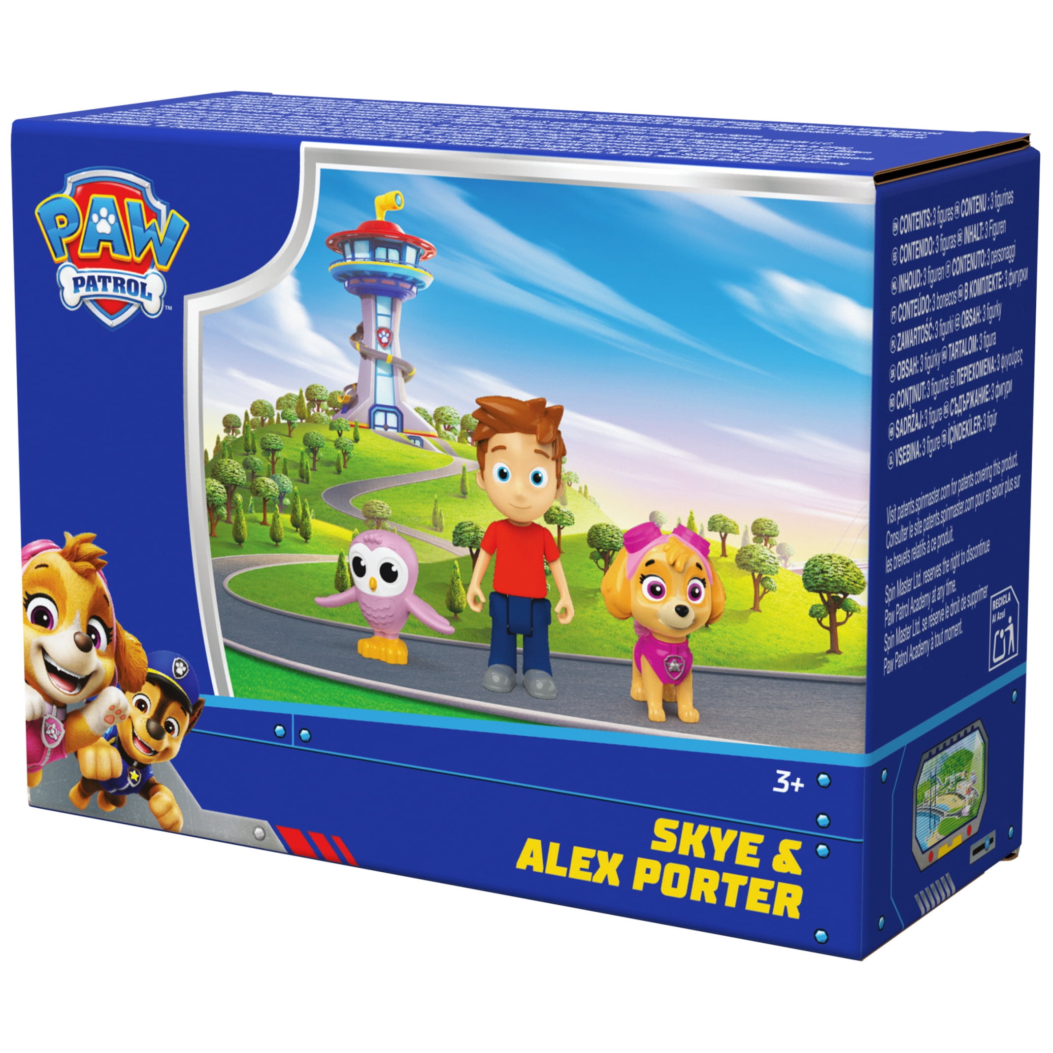 PAW Patrol Skye & Alex Porter Figure Pack with Lil Hootie Toy Figure, for Kids 3+