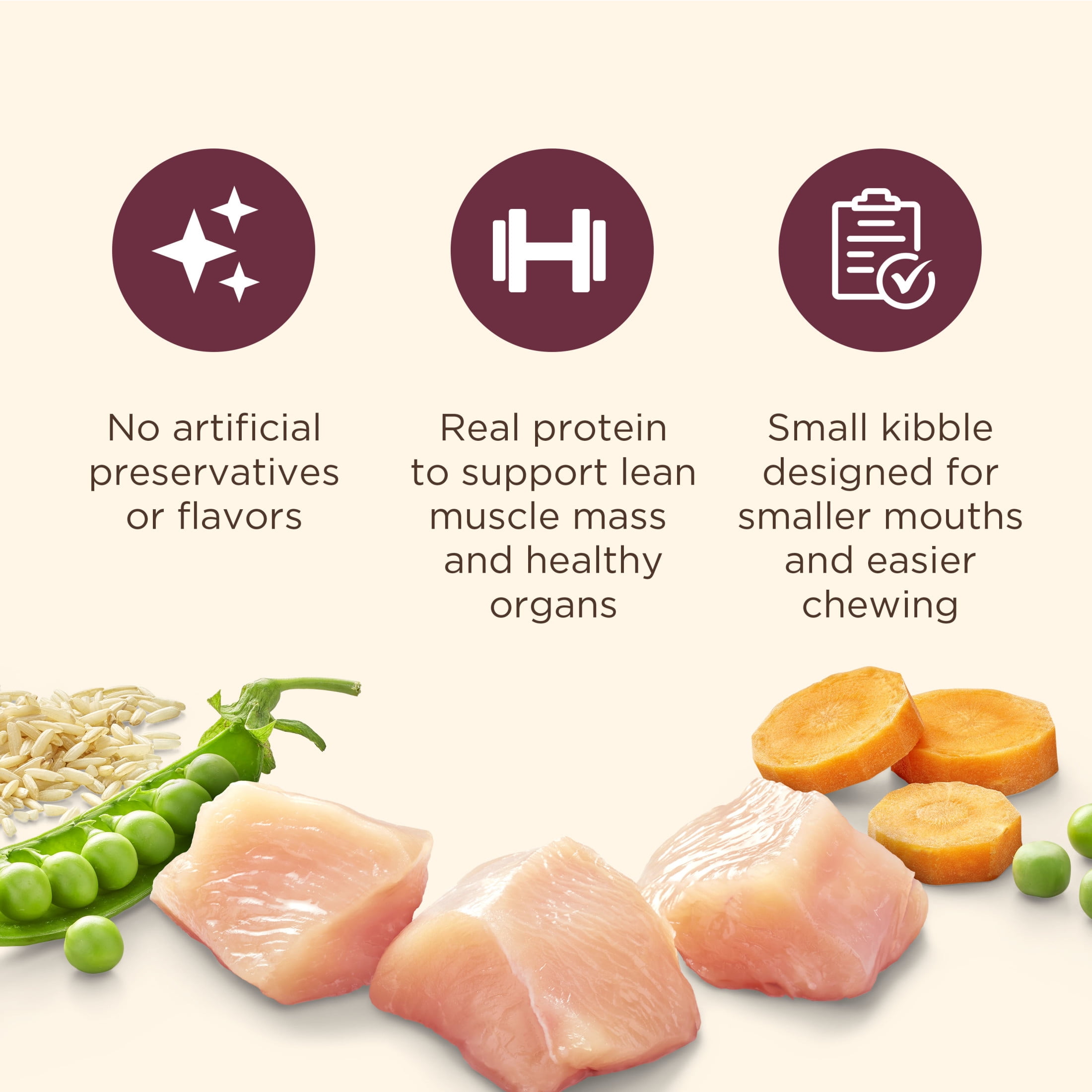 Nutrish Small Breed Real Chicken & Veggies Recipe Whole Health Blend Dry Dog Food, 6 lb. Bag (Rachael Ray)