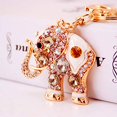 thumbnail image 4 of (Champagne Gold)Keychain Fashion Crystal Leopard Head Key Ring Crystal Elephant Car Bag Pendant for Girl Birthday Gift, 4 of 5