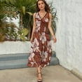 thumbnail image 3 of Hawaiian Hibiscus Flowers Sleeveless Dress Dresses Women Summer Evening Dresses Ladies Bohemia Long Dresses, 3 of 9