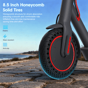 OBX Electric Scooter for Adults,350W Motor 18 MPH &12-16Miles Range 8.5Anti-Skid Solid Tires, Folding Commuting E-Scooter with Double Braking System