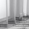 thumbnail image 4 of Cortinas Translucidas, Ligero Vertical Cortinas con Bolsillo para Barra, Equilibrar La Privacidad y La Luz, Cortinas Transparentes para Recamara y Sala, 2 Paneles (Gris), 4 of 4