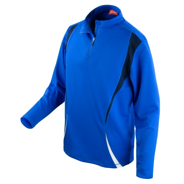 Spiro - Camiseta Interior Deportiva Trial Entrenamiento para Adultos Unisex (Azul Real, Marino, Blanco)
