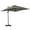Light Grey, variant on Outsunny 8'x8' Square Patio Hanging Offset Umbrella w/ Cross Base Dark Blue