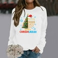 thumbnail image 2 of IWRICH Hanukkah Sweatshirt for Women Funny Chanukah Jewish Christmas Pullover Tops G-White XL, 2 of 6