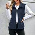 thumbnail image 5 of Erwazi Women's Fleece Vest Casual Sleeveless Zip Up Winter Warm Coat Sherpa Fuzzy Jacket with Pockets, 5 of 9