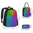 thumbnail image 2 of Fotbe Colorful Glitter Set Escolar 3 en 1 para Niños - Mochila Duradera con Lonchera Aislante y Estuche para Lápices - Mochila Escolar para Niños y Niñas, 2 of 7