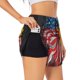 thumbnail image 1 of Balery Eagle Head With American Flag Pantalones cortos deportivos para mujer con forro y dos bolsillos, elásticos, para entrenamiento, gimnasio, yoga-X-Large, 1 of 7