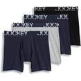 thumbnail image 3 of Jockey Men's 3-Pack + 1 Active Stretch Mid-Rise Midway Brief, Multi, L, 3 of 3