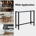 thumbnail image 6 of Giantex  47" Pub Dining Table, Bar Table w/Metal Frame & Faux Marble Top, Multifunctional Desk for Dining Room Living Room, White, 6 of 6