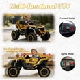 thumbnail image 6 of HappyToysWorld12V Kids Ride on Truck, Remote Control Electric Car with Front/Rear Shock Suspension, LED Lights & Music Player, 3-6 Years Old Toy Vehicle, 6 of 8