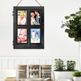 thumbnail image 2 of Excello Global Products EGP-HD-0341 Vintage Farmhouse Window Collage Picture Frames, Rustic Distressed Wall Hanging Wooden Picture Frames, Holds Four 4" X 6" or 5" X 7" Photos, Black, 2 of 4