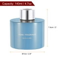 thumbnail image 2 of Uxcell 140ml Empty Glass Diffuser Bottle Fragrance Accessories for Replace Reed Diffuser 4 Pcs Blue Silver, 2 of 6
