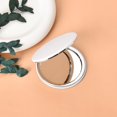 thumbnail image 3 of Small Compact Mirror for Purse Pocket Travel Makeup Mirror with Magnification Mirror for Women Girls Double Sided Mirror Leather Small Round Mirror White Portable Magnifying Mirror 2X, 3 of 6