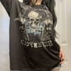 thumbnail image 3 of Camiseta de manga corta para mujer Y2k E Girls, estilo vintage con estampado gráfico de calavera, top de hada grunge, ropa gótica, 3 of 5