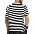 thumbnail image 2 of T Shirt For Men Classic Striped Vintage T-Shirt Horizontal Black Stripes Aesthetic Sportswear Summer, 2 of 6