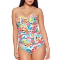 thumbnail image 5 of Women's Bleu Rod Beattie BC22467 Blooming Chic Draped Ring Bandini Swim Top (Multi 8), 5 of 6