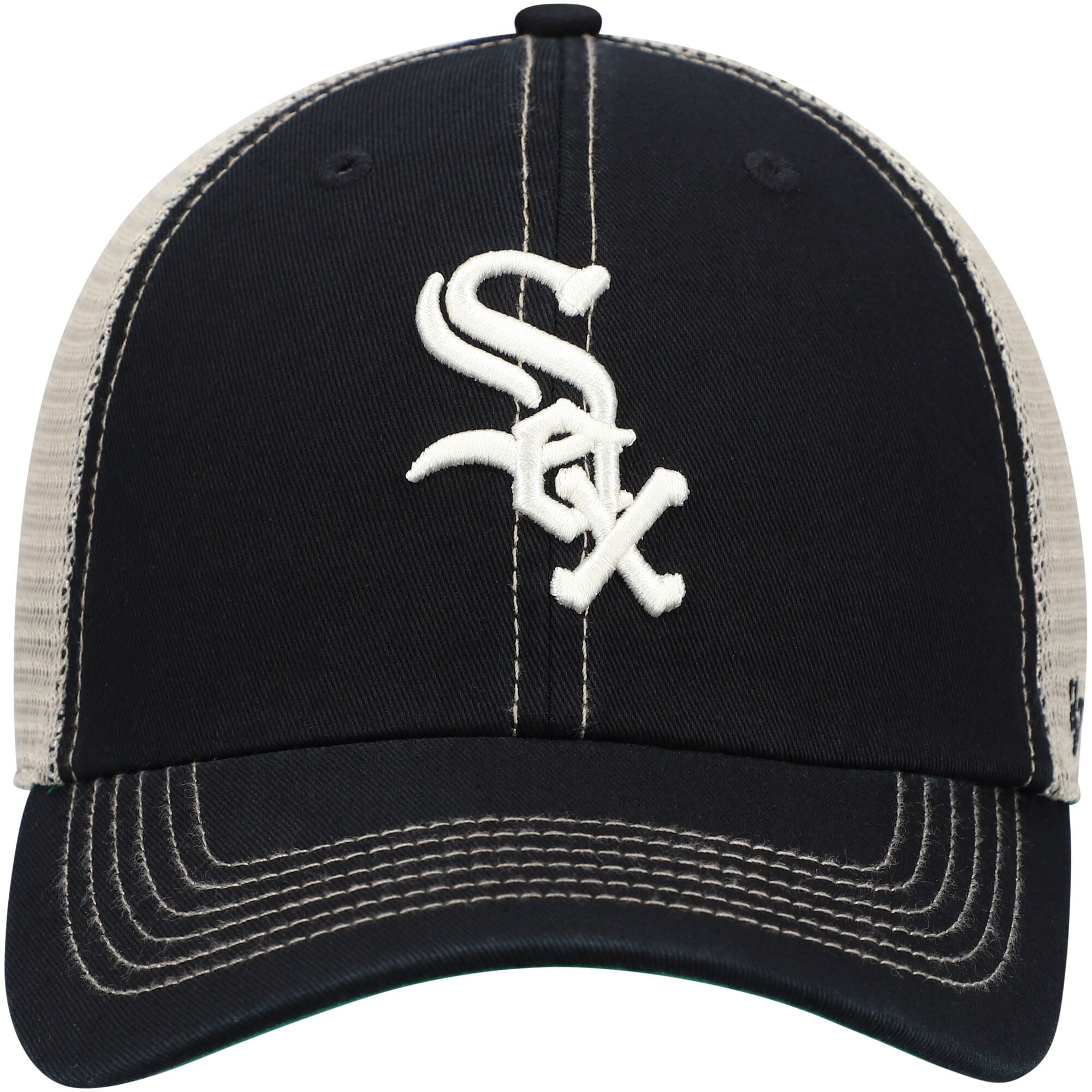 Men's '47 Black Chicago White Sox Trawler Clean Up Trucker Snapback Hat
