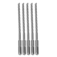 thumbnail image 4 of 5PCS Impact Drill Bits with Carbide Tip Rotary Hammer Bit 2 Flute Spiral Bits for Brick Concrete 210mm 7mm / 0.28in, 4 of 5