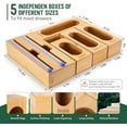 thumbnail image 2 of Individual Storage Bag Organizer for Kitchen Drawer, Bamboo with Foil and Plastic Wrap Organizer for Kitchen Organizers and Storage, for Gallon, Quart, Sandwich, Snack, 2 of 7