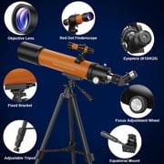 BEBANG Telescope for Adults High Powered, 90mm Aperture 500mm, AZ Mount FMC, Refractor Astronomy Telescopes for Planets Stars