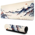 thumbnail image 1 of Extended Gaming Mouse Pad Large Size 31.5x11.8 inches Nonslip Rubber Base Desk Mat Stitched Edges Mousepad, Mountains, 1 of 5