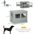 thumbnail image 5 of GVN Dog House, Dog Shelter,Dog Crate End Table with Triple Doors, Wooden Dog Crate Furniture, Puppy Crate, Pewter Gray, 5 of 6