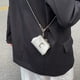 thumbnail image 4 of Bolso estilo mini, diseño de moda, con textura, cadena para el hombro, bandolera con hebilla de clip, bolso para pintalabios, 4 of 6