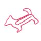 thumbnail image 5 of 100pcs Dog Shape Paper Clips Creatively Cute Plated Metal Bookmark Paper Clips for Students Stationery Pink, 5 of 5
