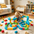 thumbnail image 4 of Electric Train Set Tracks, Sendida 3D Infinity Modular Building Blocks STEM Learning Toy for Kids Toddlers Boys & Girls Freely Assembled Race Tracks with Electric Train (Standard Edition), 4 of 10