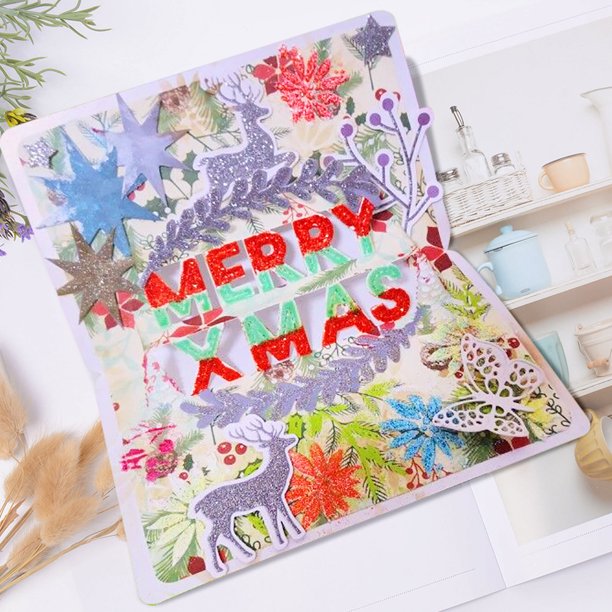 Cuadros Decorativos Plantilla de álbum de recortes con letras decorativas en relieve para troqueles de corte (GG0313) Ndcxsfigh Nuevos Originales