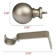 thumbnail image 3 of UTOPIA ALLEY Wall Mounted 3/4 Inch Curtain Rod - Curtain Rods For Windows 86 to 120 Inch, Adjustable Drapery Rods, Satin Nickel Bedroom Curtain Rods, Tapestry Poles (Satin Nickel 86"-120"), 3 of 10