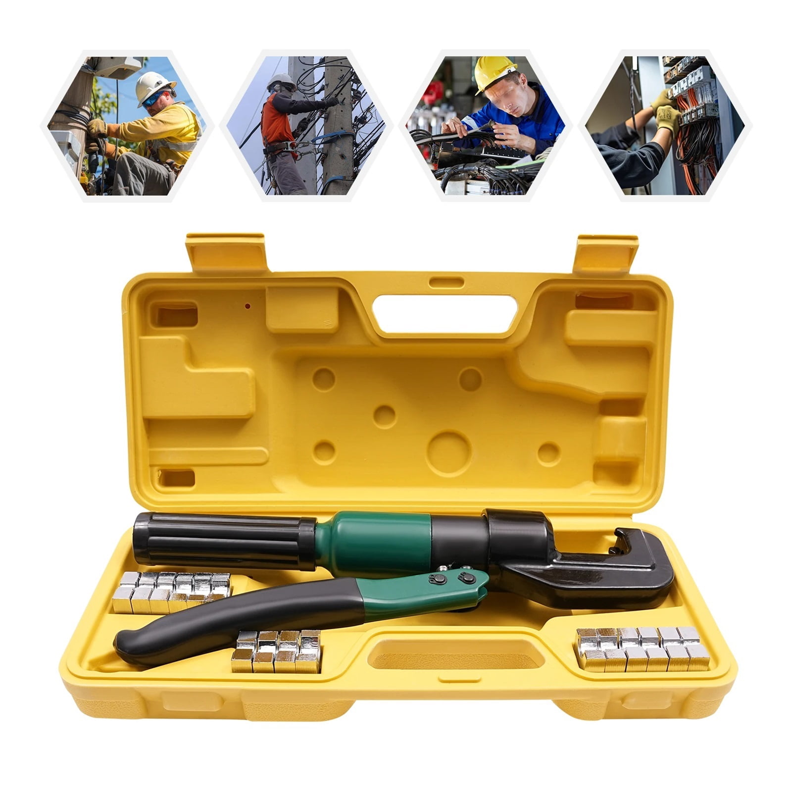 60KN Hand Operated Hydraulic Crimping Tool Hydraulic Crimper With 8 Pairs Of Dies For Aluminum Tubes, Plastic Tubes, PEX Tubes