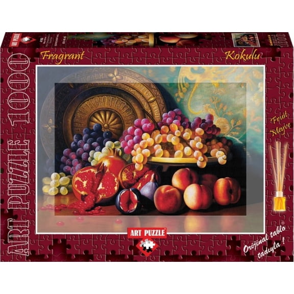 Figs, Pomegranates And Brass Plate (Fruit Fragrant) 1000 Piece Puzzle