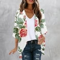 thumbnail image 2 of HomeDM Cardigans for Women Casual 3/4 Sleeve Open Front Lightweight Trendy Cover Ups, 2 of 5