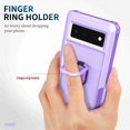 thumbnail image 5 of Dteck Google Pixel 6 Case, Google Pixel 6 Case with Finger Ring Holder Kickstand, Military Grade Stand Cover Phone Cases Compatible for Google Pixel 6, Purple, 5 of 8