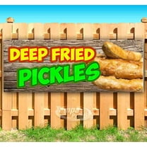 Deep Fried Pickle Spears 13 oz Vinyl Banner With Metal Grommets
