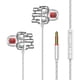 thumbnail image 2 of Auriculares intraaurales con cable para juegos, sonido estéreo HiFi de 3,5 mm, con cancelación de ruido. Nuevo 150cm Blanco, 2 of 9