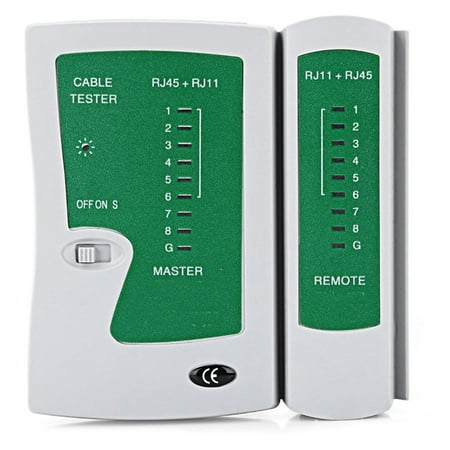 Cable Tester Network Tool RJ11 + RJ45 Remote with Black Zipper Carrying Case