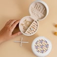 thumbnail image 5 of Fuzoiu Snake Print Portable Jewelry Box,Round Mini Leather Travel Jewelry Case,Small Travel Jewelry Organizer,Jewelry Holder for Ring Necklace Earring for Women Girls-White, 5 of 7