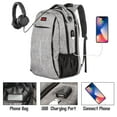 thumbnail image 5 of OPACK Waterproof Anti-Theft Padded Electronics Computer Backpack with RFID Blocking Pockets and USB Charging Port, 5 of 7