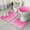 Pink Gradient Leopard, variant on Pink Gradient Leopard Print Bathroom Rugs Sets 3 Piece,Toilet Cover Set,Absorbent Non Slip Bathroom Mats Sets with U-Shaped Contour Rug Toilet Rug Set