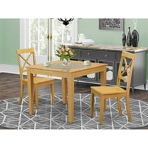 East West Furniture Dining Room Set Oak, OXBO3-OAK-W