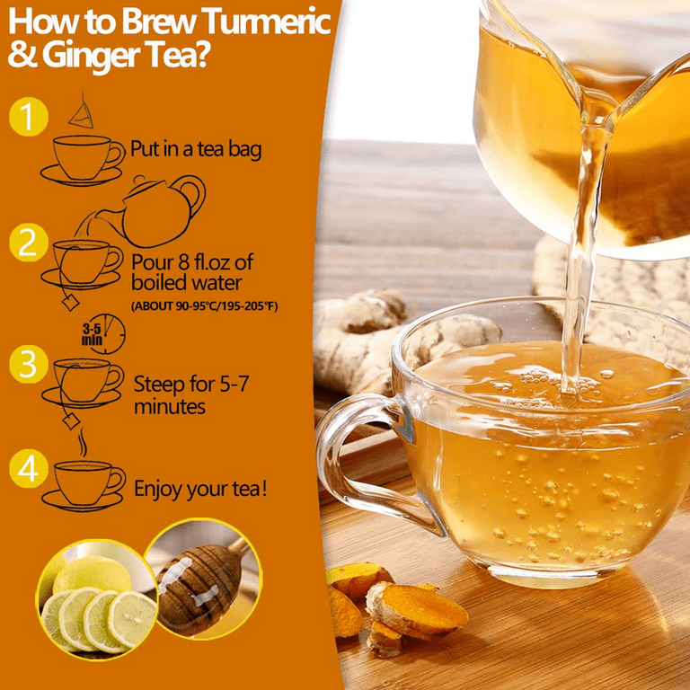 ULTHMOK Turmeric Ginger Cinnamon Herbal Tea Bags 120 Count