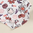 thumbnail image 6 of Baby Girls Halloween Outfits Ghost Pumpkin Long Sleeve Romper Bodysuit and Corduroy Suspender Skirt Overall Dress Set Fall Clothes, 6 of 8